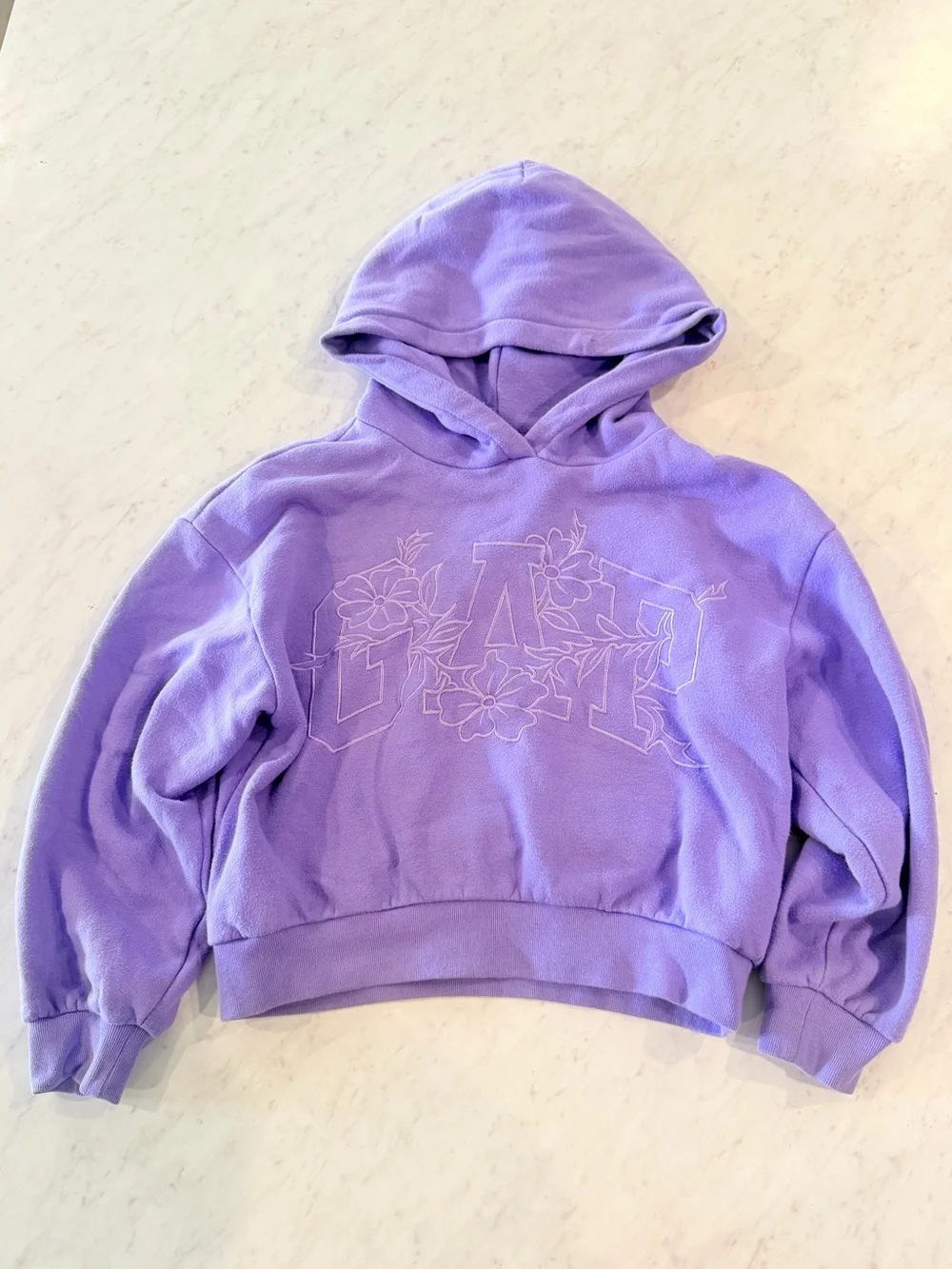 GAP Lavender Floral Logo Hoodie - Kids